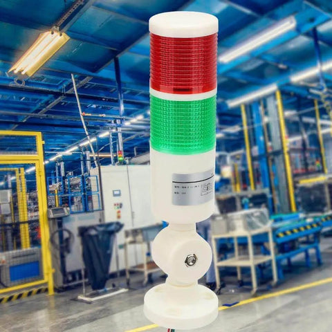 Red Green LED Tower Light For 24V DC CNC Machines, Industrial Signal Lamp For Milling Lathe And Factory Automation