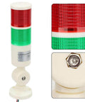 Red Green LED Tower Light for 24V DC CNC Machines, Industrial Signal Lamp for Milling Lathe and Factory Automation, Red and Green Flashing