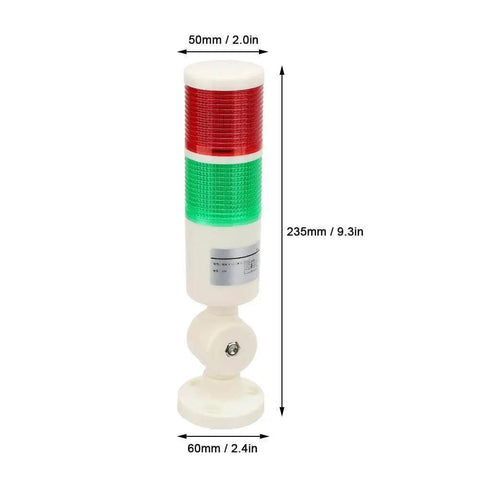 Red Green LED Tower Light For 24V DC CNC Machines, Industrial Signal Lamp For Milling Lathe And Factory Automation