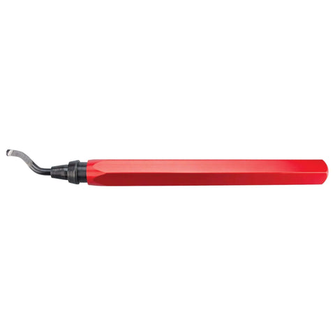 Versatile Pipe Reamer And Deburring Tool For Metal PVC And Conduit With Swivel Head And Quick Release Blade Change For Precise Burr Removal Performance Tool side view