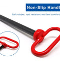 2-Pack Trailer Hitch Pins Five Eighths Inch By Six Inches With Red Handle Clip, Heavy Duty Steel Towing Pins For RV Truck Boat Car And Tractor, Black Coated And Abrasion Resistant With R-Clips For Safe And Secure Hitching