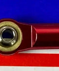 PHS3 Female Rod End Bearing 3mm Right Hand Thread Red Heim Joint side view on colored background