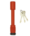 Rugged Hitch Pin Lock For Class III And IV Five Eighths Inch Hitches With Rubberized Cap, Weatherproof Anti Theft Security, Two Point Seven Inch Usable Length, Fits RVs Trailers Trucks And UTV Hitches Up To Ten Thousand Pounds with keys