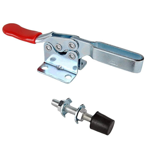 Heavy Duty Toggle Clamp Set 2 Pack With 198 Lb Holding Power Red Horizontal Anti Slip Quick Release Clamps For Woodworking And Metalworking 201B 201B Cold Rolled Steel Corrosion Resistant ETING
