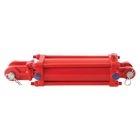 Heavy Duty Hydraulic Cylinder For Tractors 208DB Replacement 2 Inch Bore 8 Inch Stroke Double Acting Tie Rod Cylinder, side view.