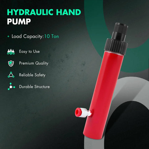 10 Ton Hydraulic Floor Jack Hand Jack Pump Car Auto Body Frame Repair Tool for Automotive Truck Farm Heavy Equipment Repair 22000 LBS Red