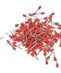 Heavy Duty Insulated Ferrule Terminals Set In Copper With PVC Insulation, 0.75mm2 AWG 20, 1000 Pieces scattered on surface