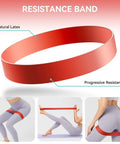 Resistance band from 5-In-1 Foam Roller Set For Deep Tissue Muscle Recovery With High Density Roller Massage Ball Resistance Band And Carry Bag.