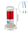 Red 12 Volt DC LED Industrial Signal Light Tower Lamp LTP 502T with Direct Mounting Continuous Lighting Built To Last All Round Warning Function 80 by 124mm Size