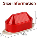 Industrial 110V Red LED Warning Light Signal Tower Lamp N3051 with Steady Flash Mode, shown with size dimensions