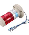 Red LED Industrial Signal Light Tower Lamp for 110V AC Systems with all round LED and 80mm by 124mm base mount, direct mount shown