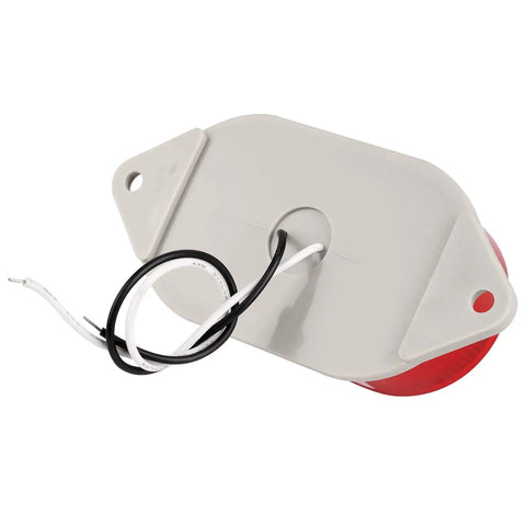 Industrial 110V Red LED Warning Light Signal Tower Lamp N3051 with steady flash mode, rear view showing wires and mounting holes