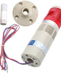 Industrial Signal Light Tower With Red LED Indicator And Built In Buzzer Continuous Warning Light DC 24V LGP-502TJ Metal And Plastic Construction Mounting Bracket Included