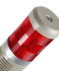 Industrial Red LED Signal Tower Light 1 Layer Stack With 15 Beads Per Layer For Bright Warning And Safety 110V Steady On No Buzzer