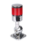 110V To 220V LED Stack Tower Lights For Industrial Warning Andon Signaling, 1 Layer Column Signal Beacon with red lens and chrome base