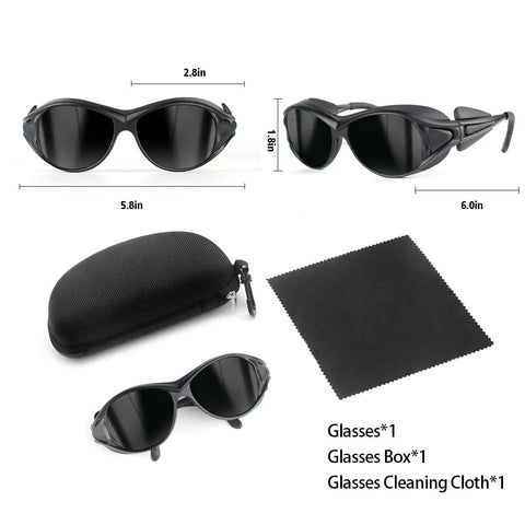 Red Light Therapy Glasses Eye Protection 200 To 2000nm For Tanning IPL Safety with case and cleaning cloth