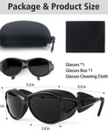Broad Spectrum Red Light Therapy Glasses 200 To 2000nm Eye Protection For IPL with case and cleaning cloth
