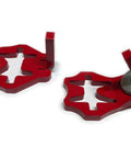 Patented T Post Hinge Pins For Easy Gate Hanging From Metal T Posts Made In USA, red hinge pins with washer, side view