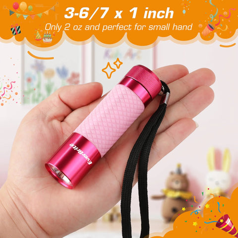 Three Pack Glow In The Dark Aluminum Mini Flashlights With Nine AAA Batteries Included For Camping Hiking Outdoor Emergencies