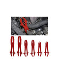 Plastic Insulated Hose Clamp Pliers Set In 3 Sizes With 6 Pieces For Automotive Radiator Brake Gas Coolant Hoses And Fuel Lines Red