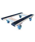 American Made Solid Oak H Frame Furniture Dolly For Moving Heavy Loads 18 By 30 Inches With Non Slip Grip And 3.5 Inch Thermo Rubber Wheels