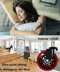 Three Inch Red Transparent Office Chair Wheels Set Of Five Swivel Casters For Carpet And Hard Floors Smooth And Quiet