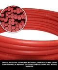 Pex A Tubing 1 Inch 100 Ft Coil Red Non Barrier Flexible PEX Pipe for Potable Water, highlighting texture detail.