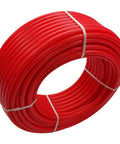 Roll of Three Quarter Inch 500 Foot PEX Tube Radiant Floor Heating Red EVOH Coated High Pressure Pipe