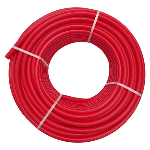 Coiled Three Quarter Inch 500 Foot PEX Tube Radiant Floor Heating Red EVOH Coated High Pressure Pipe for heating systems