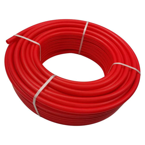 Coiled red Three Quarter Inch 500 Foot PEX Tube Radiant Floor Heating Red EVOH Coated High Pressure Pipe For Hydronic Radiant Heating Systems