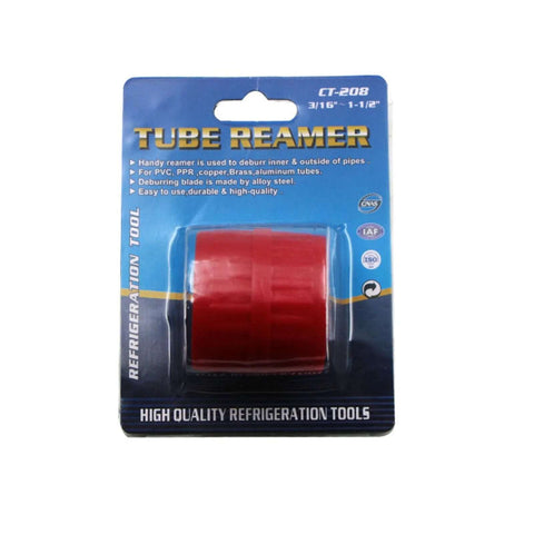 Universeller Rohrentgrater für PVC, Kupfer, Aluminium, Messing und Stahl mit Funktionen zum Innen- und Außenentgraten; entfernt Grate von Rohrkanten und eignet sich für Inch  Inch 3/16 Inch 1 1/2 Inch ; Red JagTRADE in Verpackung
