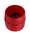 Roter Allzweck-Rohrentgrater für PVC, Kupfer, Aluminium, Messing und Stahl mit Funktionen zum Innen- und Außenausdrehen