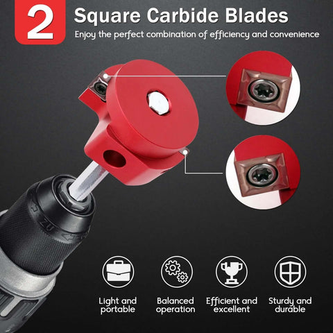 One And A Half Inch Plastic Pipe Reamer With 2 Carbide Square Blades For PVC CPVC And ABS Pipes Ideal For Drains Water Pipes And Ventilation Systems Red Color Heavy Duty Hand Tool For Fast Cleanup And Reuse Of Fittings