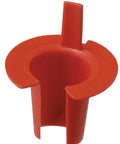 Red plastic Anti Short Bushing for Flex Conduit ProConnex 02 55037L, protects conductors from sharp edges in AC and FMC