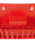 58 Piece T Slot Clamping Kit red organizer for milling machines and drill presses, multiple slots and holes for parts storage
