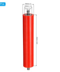 Durable Polyurethane Coated Conveyor Roller For 2 Inch Diameter And 10 Inch Length Red Finish With Stainless Steel Shaft Ends