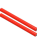 Polyurethane Coated Conveyor Roller 2" Diameter 24" Length, 2 Pack Stainless Steel Transmission Replacement Part Galvanized End, Red