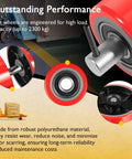 All In One Pallet Jack Wheels Kit For Most Hand Pallet Jacks, Includes 7x2 Steering Wheels, 3x3.75 Load Wheels, red polyurethane