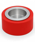 2pcs 51mm Robot Wheels Pair with high grip polyurethane traction tires Shore 30A CNC aluminum hubs 6mm bore lightweight design