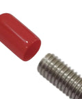 Red PVC Rubber M8 Bolt Covers For Exposed Threads And Threaded Rods Softening Ends Cushioning Sharp Edges And Providing Quick Color Coding