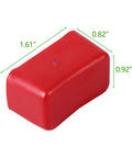 10 Pack Red Plastic Strut Channel Caps For 13/16 And 7/8 Tall Strut Channel Ends, 1-5/8 By 7/8 Inch Short End Caps
