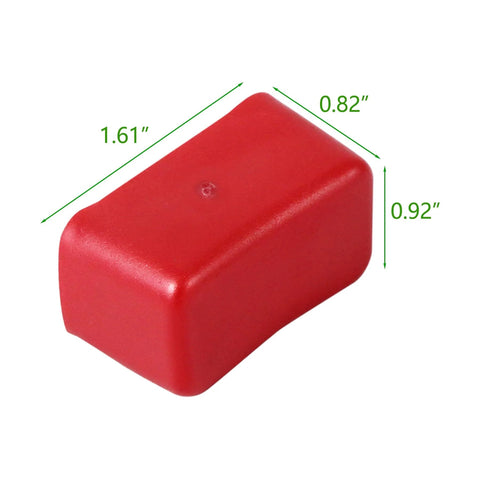 10 Pack Red Plastic Strut Channel Caps For 13/16 And 7/8 Tall Strut Channel Ends, 1-5/8 By 7/8 Inch Short End Caps