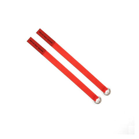 Rear Door Open Rope Kit For L3 Y Series Cars 2021 2022 2023 2024 Extended Manual Door Release Puller in red, durable suede backing