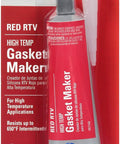 Red High Temp RTV Silicone Gasket Sealant 3 Oz tube for automotive engines, head gaskets, intake manifolds, and exhaust seals