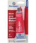 Red High Temp RTV Silicone Gasket Sealant 3 Oz Tube For Automotive Engine And Exhaust Sealing Go To Gasket Maker in packaging