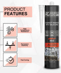 High Temp RTV Silicone Gasket Maker And Sealant 10.5 Fl Oz Red Heat Resistant From 104 F To 572 F Tough Auto And Machinery