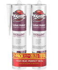 Red RTV Silicone Gasket Maker Sealant, Heavy Duty Automotive Grade, 2 pack, 10.1 fl oz each, visible front view with label text.