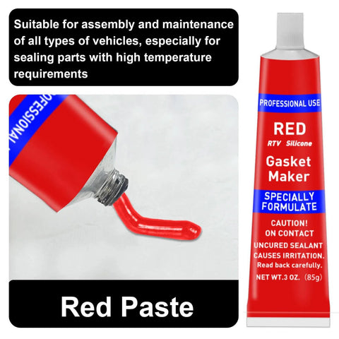 340G RTV Silicone Gasket Maker Red Sealant For High Temperature Gaskets Heavy Duty And Leakproof Engine And Transmission Sealant