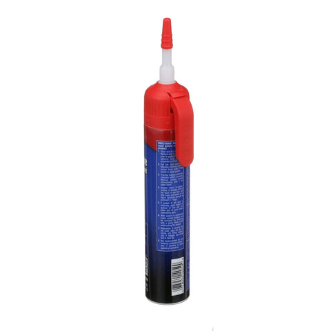 Side view of Red RTV Silicone Sealant For High Temperature Gaskets General Purpose Sealant 6.5 Wt Oz Tube with red nozzle cap