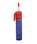 Side view of Red RTV Silicone Sealant For High Temperature Gaskets General Purpose Sealant 6.5 Wt Oz Tube with nozzle cap